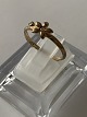 Beautiful gold ring in 8 carat gold, with 2 white stones. Size 54, Stamped JAa 
333.
