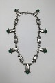 Georg Jensen 
826 Silver 
Necklace No. 6 
(Green Agate) 
...