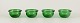 Kaj Franck for Nuutajärvi, Finnish glass artist.A set of four ‘Luna’ rinsing bowls in green art glass.