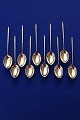Dänisch Silberbesteck, Set von 10 Kaffeelöffel oder Moccalöffel aus vergoldet Silber 10cm