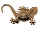 Givenchy 
Large gilded brooch of a lizard