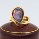 Georg Jensen; Ring in 18k gold set with a large opal