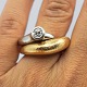 Ole Lynggaard; Fidelity ring af 14 kt. guld og hvidguld, prydet med diamant