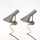Set Of Two AJ Wall Lamps - Light Grey - Danish Design - Arne Jacobsen - Louis 
Poulsen - Designed In The 1960s
