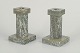 L'Art presents: Swedish marble candlesticks, mid-20th century.