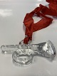 Glass hanging trumpet, Bertil Vallien, Kosta Boda.
Size 7.2 x 4 cm.