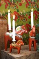 Old Swedish Dalar Horse Christmas candle holder with space 
for a small Christmas candle on the back...