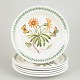 L'Art presents: Portmeirion England, set of 6 dinner plates.