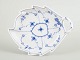 L'Art presents: Royal Copenhagen, Blue Fluted Plain leaf-shaped dish with handle.