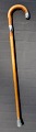 Pegasus – Kunst - Antik - Design presents: Wooden walking stick with silver fittings by H.Schæbel, Copenhagen, ...