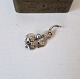 Karstens Antik presents: Vintage silver brooch in the shape of a branch with small leaves by Hermann Siersbøl