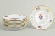 L'Art presents: Royal Copenhagen, Saxon Flower, set of 8 cake plates.