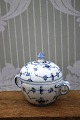 K&Co. presents: Royal Copenhagen Blue Fluted Plain Sugar Bowl with Lid and Handle.RC1/244. has a small edge ...