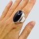 Antik Damgaard-Lauritsen presents: Georg Jensen; Ring of sterling silver with onyx
