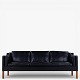 Roxy Klassik presents: Børge Mogensen / Fredericia Furniture.BM 2213 - 3 seater sofa in black semi-aniline ...