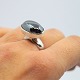 Antik Damgaard-Lauritsen presents: Georg Jensen, Nanna Ditzel; A ring of sterling silver set with a hematite, ...