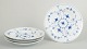 L'Art presents: Royal Copenhagen Blue Fluted Plain, set of four dinner plates.