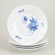 L'Art presents: Royal Copenhagen Blue Flower Curved, set of four dinner plates.