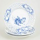L'Art presents: Royal Copenhagen Blue Flower, set of three lunch plates.