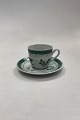 Danam Antik presents: Royal Copenhagen Green Tranquebar Coffee Cup and Saucer No. 956