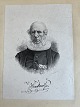Træsnit af H.P. Hansen - Portræt af Teolog og Filantrop ...