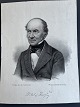Litografi af Isac Wilhelm Tegner - Portræt af Kantor og ...