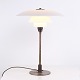 Poul Henningsen Bordlampe Model PH 4/3 i bruneret Messing for Louis Poulsen fra 1930erne