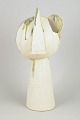 L'Art presents: Christina Muff, Danish contemporary ceramicist (b. 1971). Tall hand modeled cubist stoneware ...