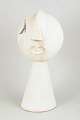 L'Art presents: Christina Muff, Danish contemporary ceramicist (b. 1971). Tall hand modeled cubist stoneware ...