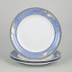 L'Art presents: Royal Copenhagen Blue Magnolia, set of three dinner plates.