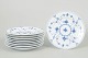 L'Art presents: Royal Copenhagen Blue Fluted Plain, set of nine side dishes.