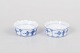 L'Art presents: Royal Copenhagen Blue Fluted Plain, set of two salt jars.
