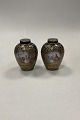 Danam Antik presents: Pair of French Vases handpainted with gold decoration Sevres Style