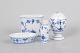 L'Art presents: Royal Copenhagen Blue Fluted Plain and Blue Fluted Half Lace, set of four pieces, model 1/2183, ...
