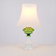 Osted Antik & Design presents: Table Lamp in Green and White Opaline Glass with Brass Details from the 1880s