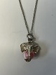 Antik Huset presents: Silver necklace with elephant pendantLength 49 cm.