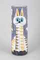 L'Art presents: Ulla Ahlgren for Nila, hand-painted retro cat motif vase.