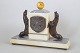 L'Art presents: Louis Albert Carvin for F. Pellissier, art deco alabaster clock.