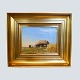 Thorvald Niss; Oil painting, stone dolmen