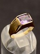Middelfart Antik presents: 14 carat gold ring with pink colored stone
