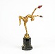 Lundin Antique presents: Art Deco cold-painted bronze on stepped black marble base, circa 1920. By Johann ...
