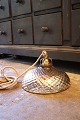 K&Co. presents: Rare, large antique 19th century ceiling lamp in waffled Mercury Glass.Dia: 25cm...