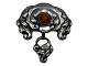 Antik K presents: Danish silverLarge Art Nouveau brooch with amber from 1900-1910