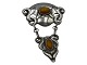 Antik K presents: Bernhard Hertz silverLarge Art Nouveau brooch with amber from 1900-1910