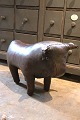 K&Co. presents: Original Dimitri Omersa leather footstool from the 60s…