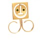 Aabenraa Antikvitetshandel presents: Anni & Bent Knudsen, Denmark, double 18kt gold "mask"-ring. Ringsize: 56