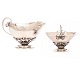 Aabenraa Antikvitetshandel presents: Georg Jensen silver sugar and creamer set #235. Creamer H: 9cm. L: 13,5cm. ...