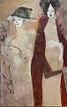 Dansk Kunstgalleri presents: "Composition with women" Acrylic painting on canvas.
