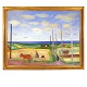 Aabenraa Antikvitetshandel presents: Jens Søndergaard, 1895-1957, oil on canvas. Landscape, Denmark, summer of ...