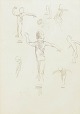 L'Art presents: Eileen Alice Soper, "Sliding on the Ice I", drawing, listed British artist.